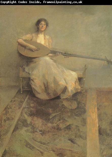 Thomas Wilmer Dewing Girl with Lute